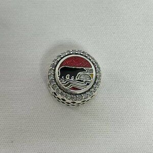 Pandora Smoky Mountains Bear Charm Travel Bead Pendant, S925 Silver Jewelry
